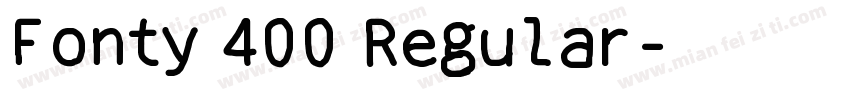 Fonty 400 Regular字体转换